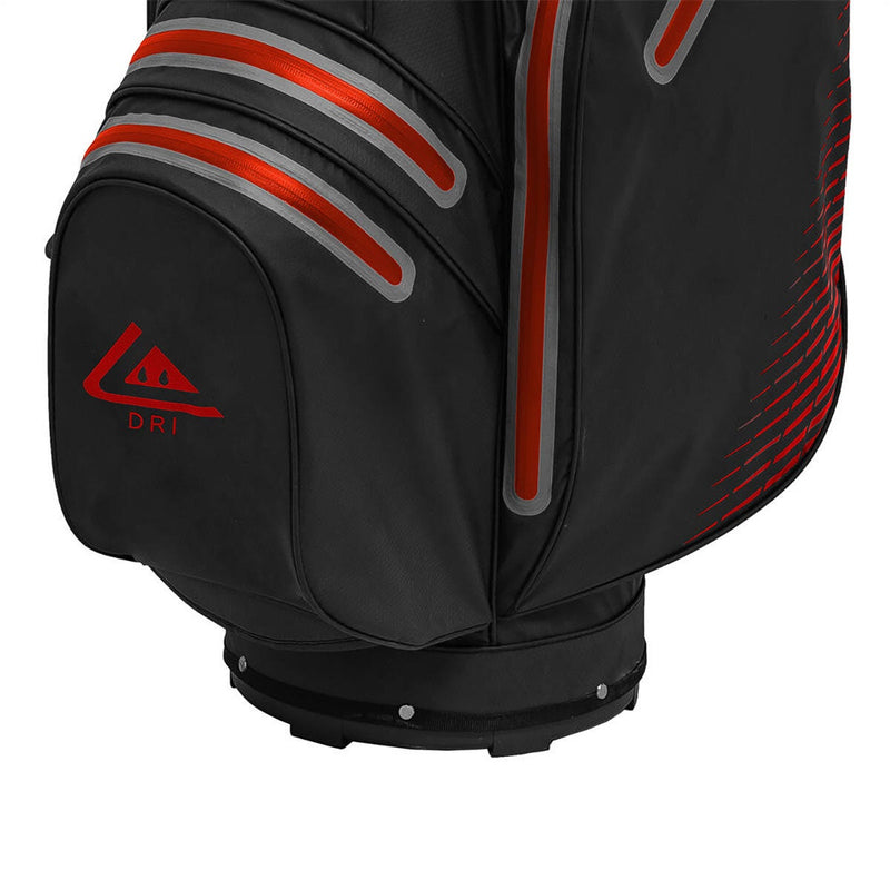 Longridge Elements Waterproof Golf Cart Bag in Black and Red (British brand)