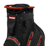 Longridge Elements Waterproof Golf Cart Bag in Black and Red (British brand)