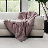 Mon Chateau Foldover Faux Fur Throw in 3 Colours, 152 x 177 cm GOODS Costco UK