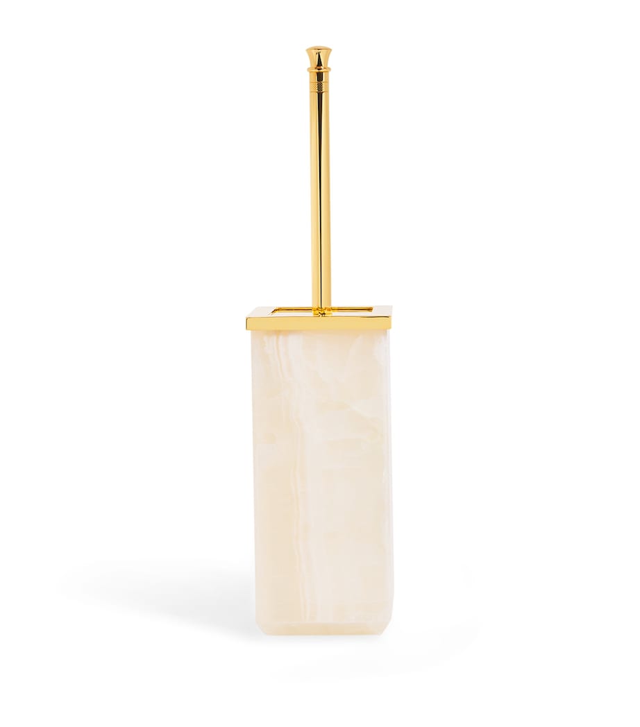 Zodiac Onyx toilet brush with gold-plated trim 42cm - British product