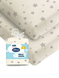 Silentnight Pink Stars cot bed fitted sheets 2 pack (British brand)