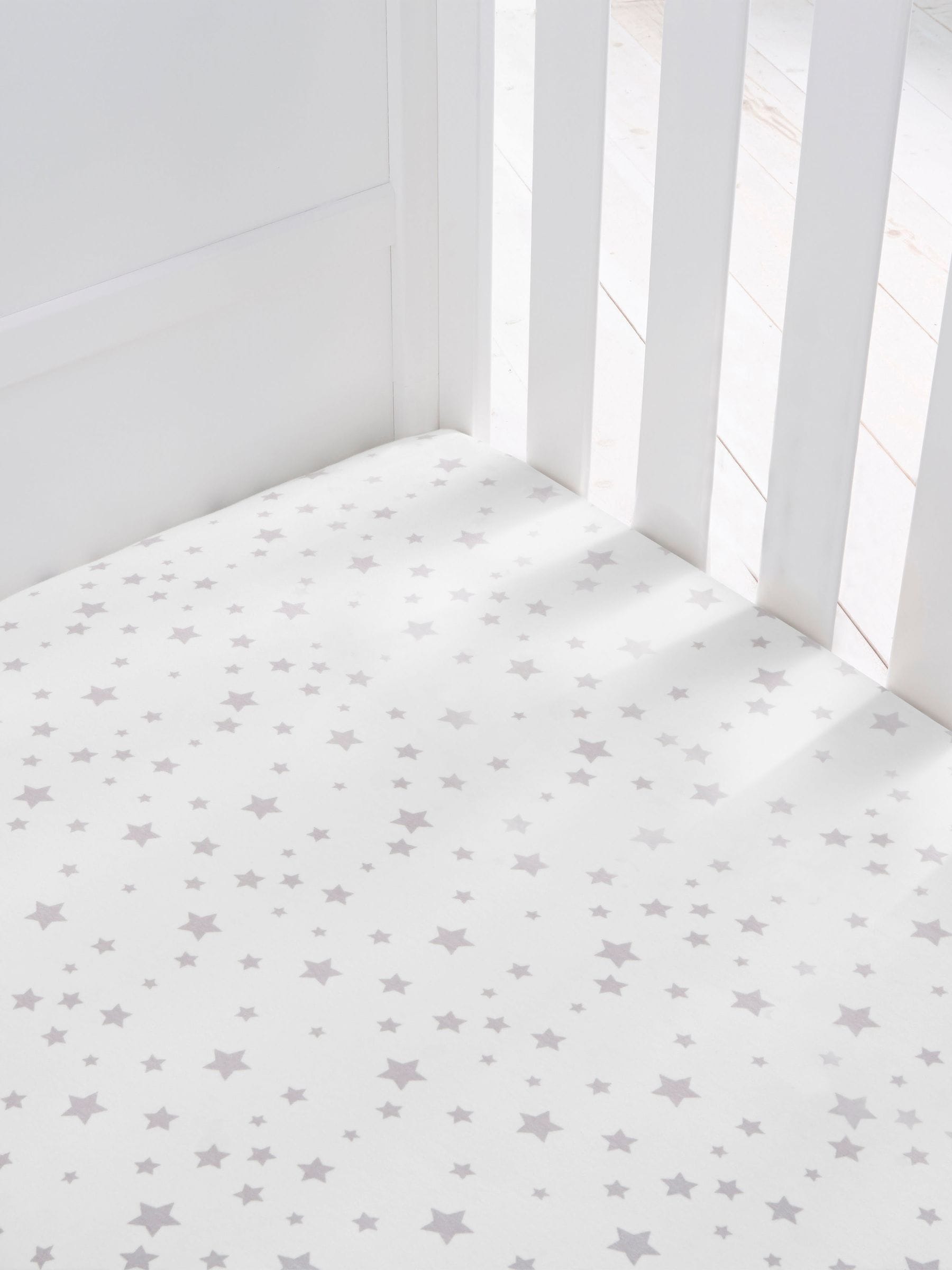 Silentnight Pink Stars cot bed fitted sheets 2 pack (British brand)