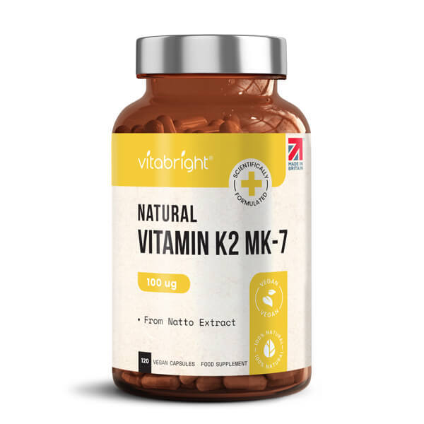 VitaBright High Strength Vitamin K2 MK-7 100mcg 120 Capsules