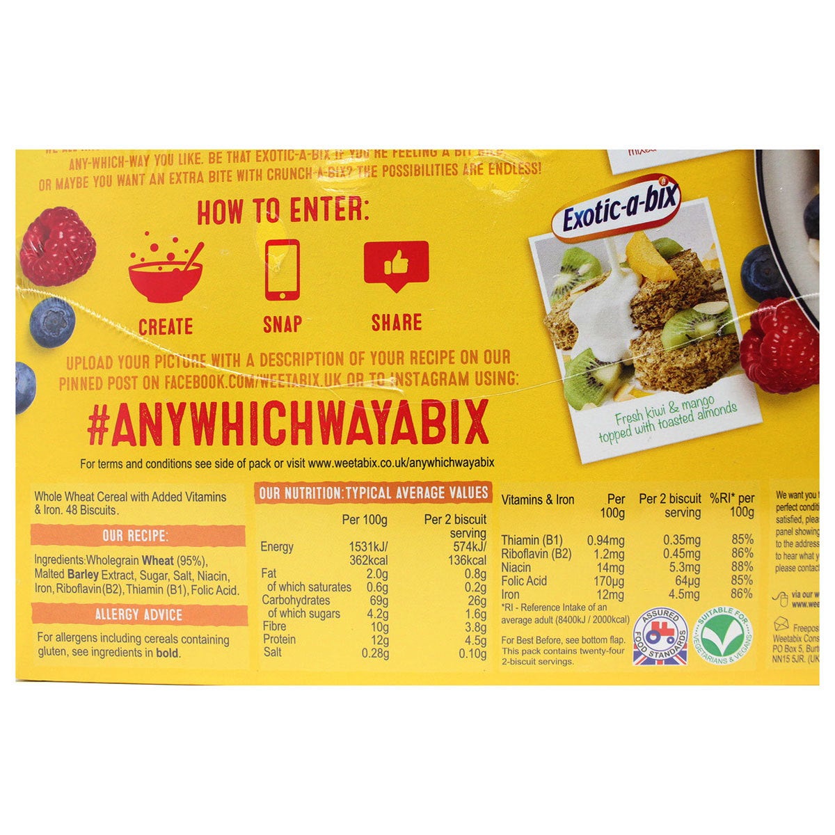 Weetabix wholegrain wheat biscuits 2 x 48 pack (British brand)