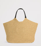 Balmain faux raffia logo tote bag - British product