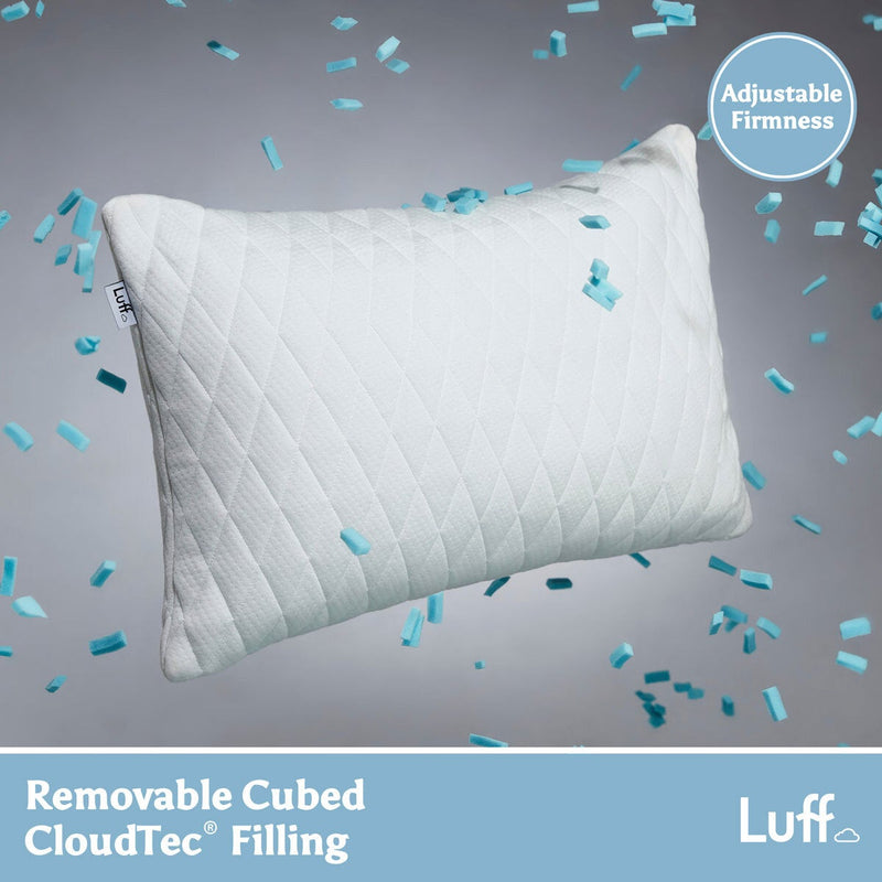Luff Sleep Height Adjustable Prestige Bamboo Pillow 1.6kg, UK version