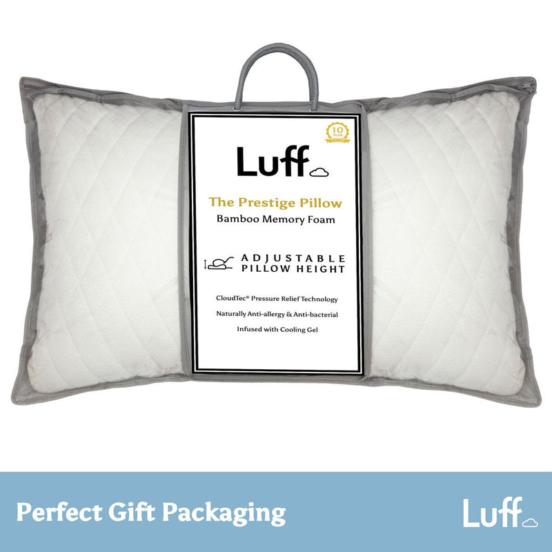 Luff Sleep Height Adjustable Prestige Bamboo Pillow 1.6kg, UK version