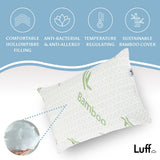 Luff Sleep Bamboo Forest Hollowfibre Medium Soft Pillow, UK version