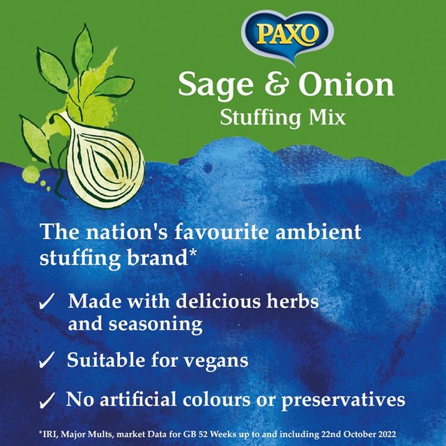 Paxo Sage & Onion Stuffing for Chicken   340g GOODS M&S   