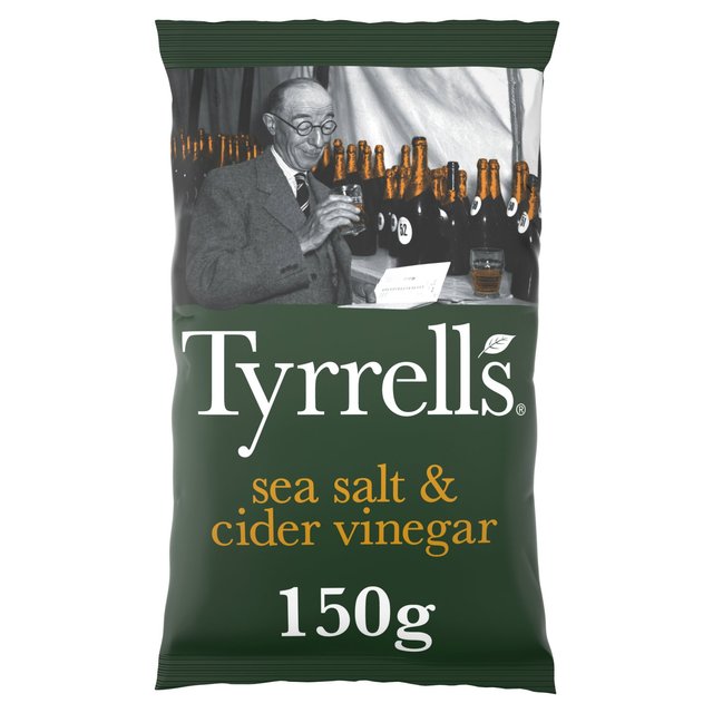 Tyrrells Sea Salt & Cider Vinegar Sharing Crisps   150g GOODS M&S   