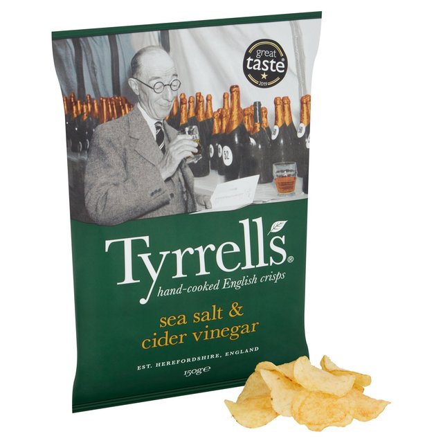 Tyrrells Sea Salt & Cider Vinegar Sharing Crisps   150g