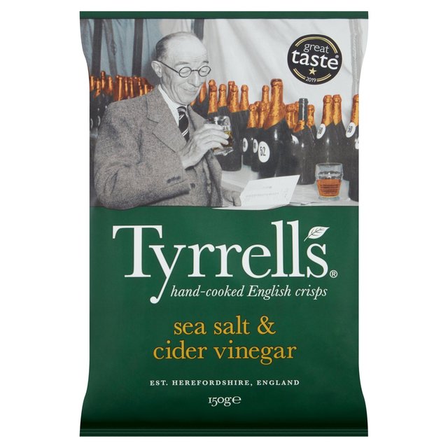 Tyrrells Sea Salt & Cider Vinegar Sharing Crisps   150g GOODS M&S   