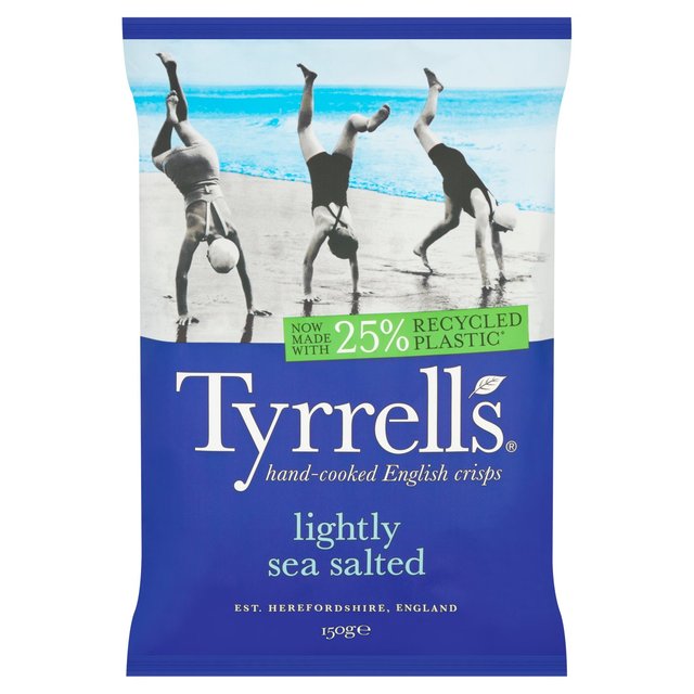 Tyrrells Lightly Sea Salted Sharing Crisps   150g GOODS M&S   