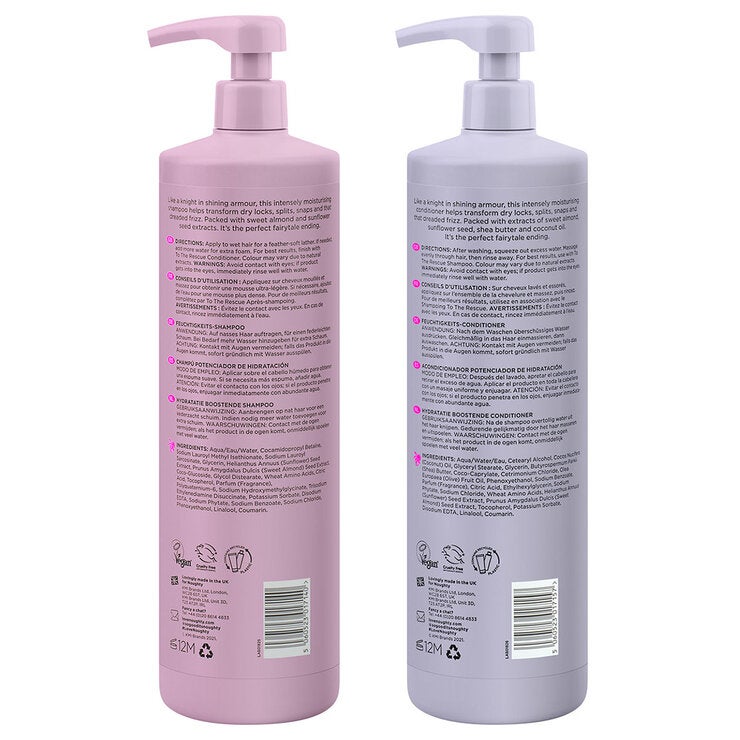 Noughty To The Rescue shampoo and conditioner duo 2x1L - British product