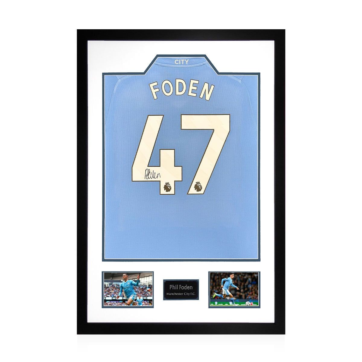 Phil Foden MCFC 24/25 Signed Framed Shirt, including 2 Photos GOODS Costco UK