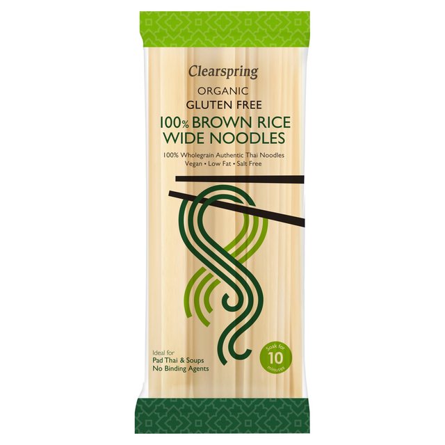 Clearspring Organic Gluten Free 100% Brown Rice Wide Noodles   200g GOODS M&S   