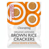 Clearspring Organic Whole Sesame Brown Rice Crackers   40g GOODS M&S   