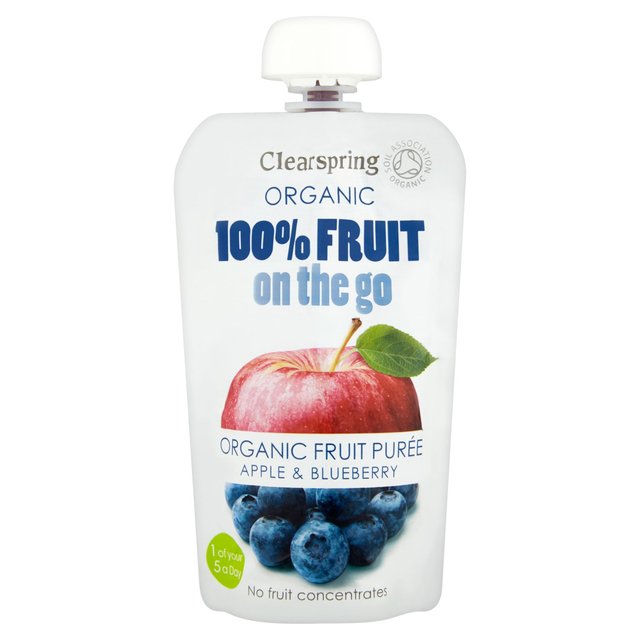 Clearspring Organic Fruit Puree Apple & Blueberry   120g GOODS M&S   