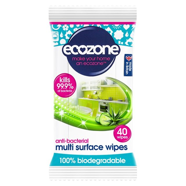 Ecozone Anti Bacterial Multi Surface Wipes   40 per pack GOODS M&S   