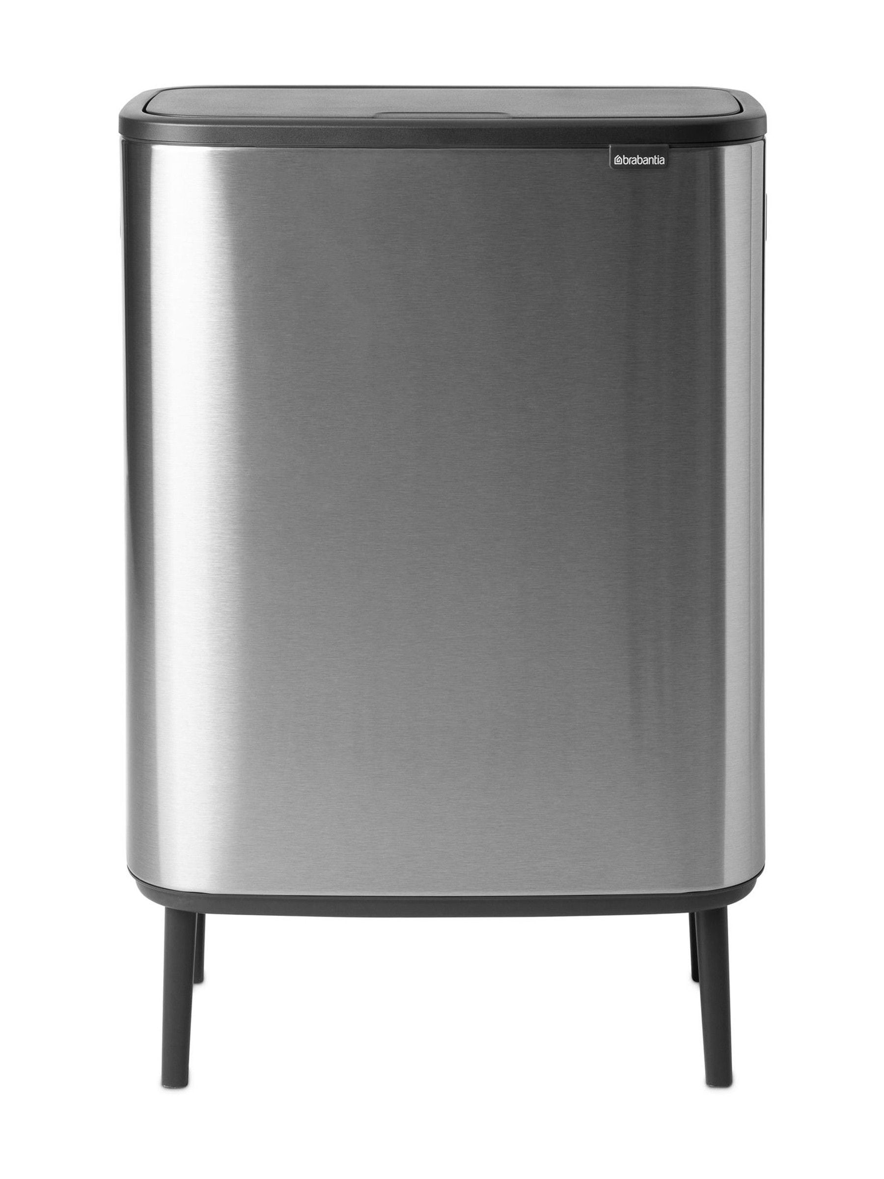 Brabantia Matt Steel Fingerprint Proof Bo Hi Touch Bin 60L - British product