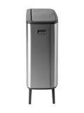 Brabantia Matt Steel Fingerprint Proof Bo Hi Touch Bin 60L - British product