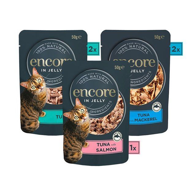 Encore Fish Selection Cat Pouch in Jelly   5 x 50g