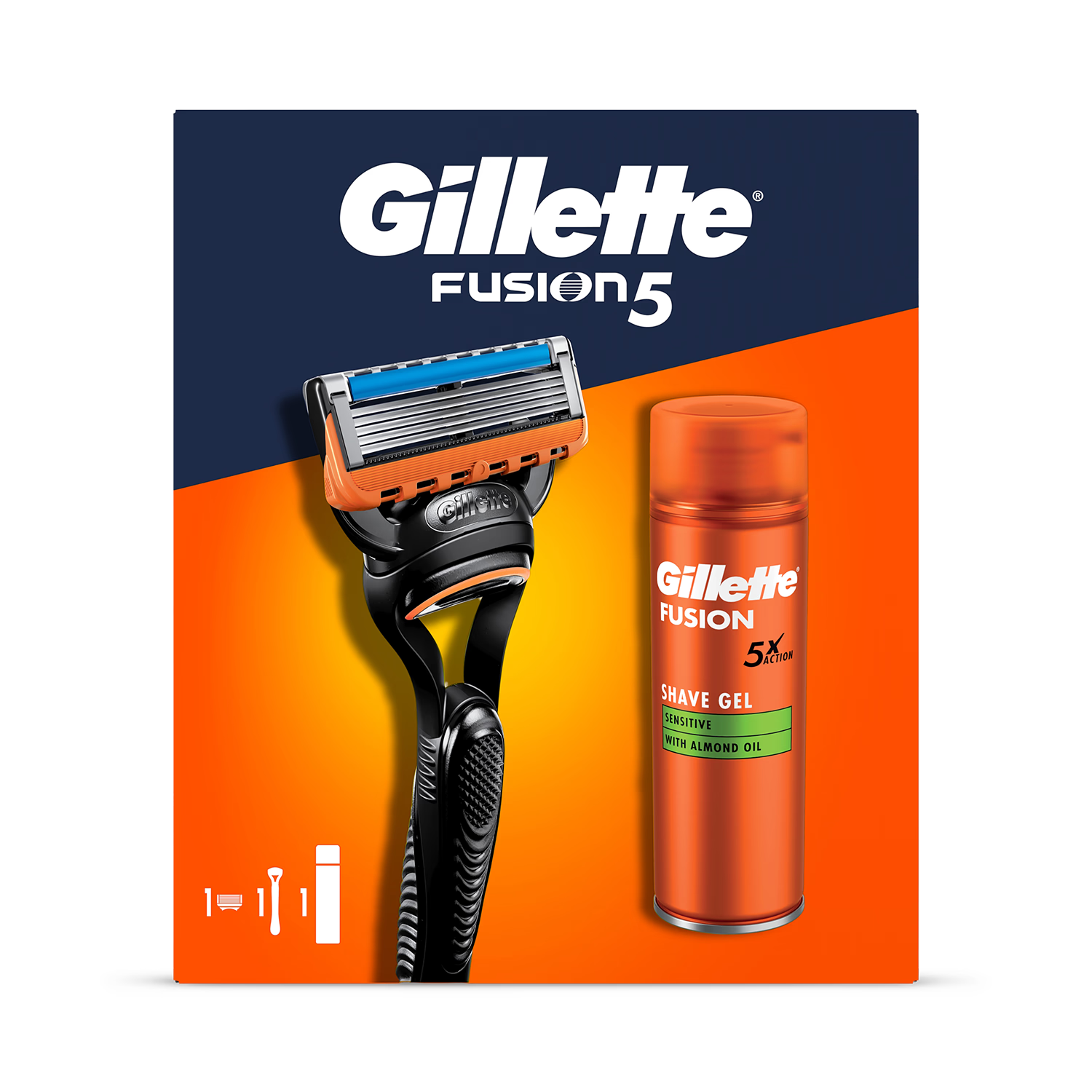 Gillette Fusion5 razor gift set for men - British product