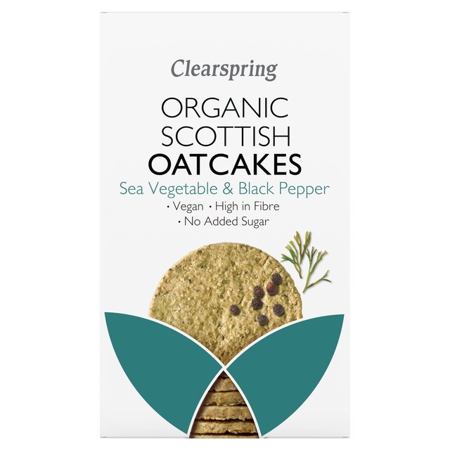 Clearspring Organic Sea Vegetable & Black Pepper Oatcakes   200g