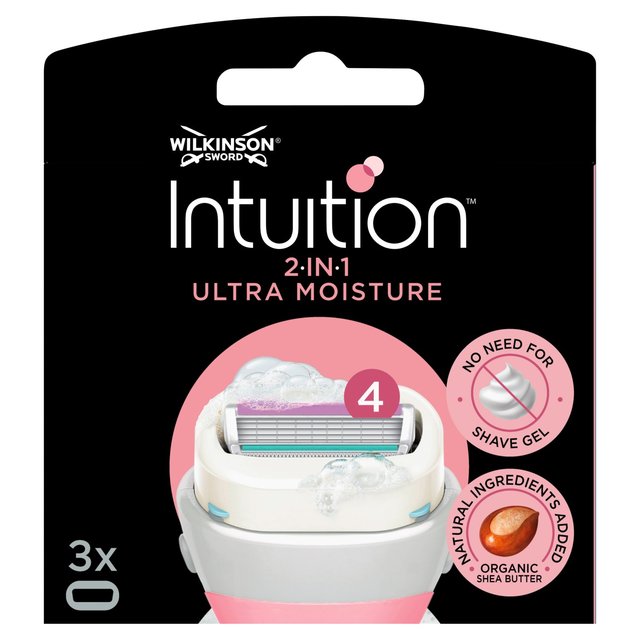 Wilkinson Sword Intuition Ultra Moisture Women's Razor Blades   3 per pack