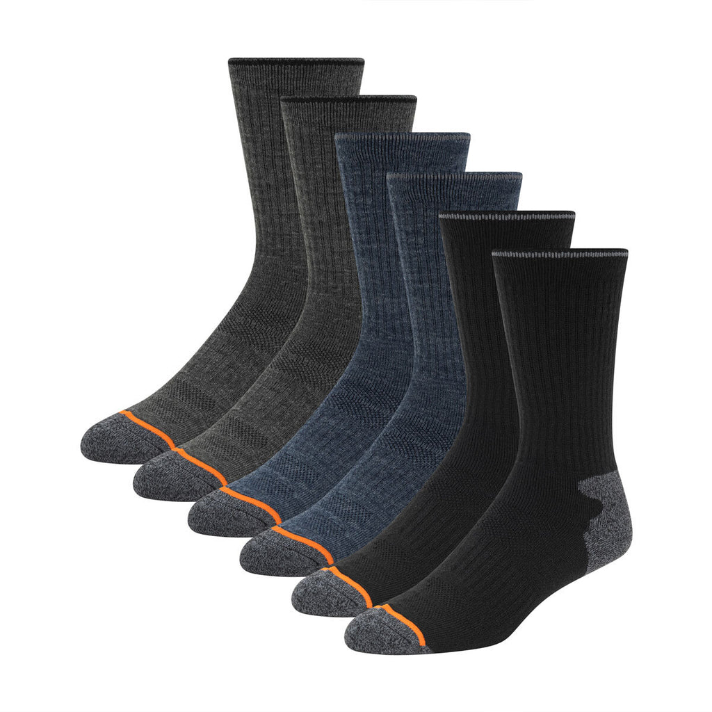 Weatherproof Men's Crew Sock, 6 Pack