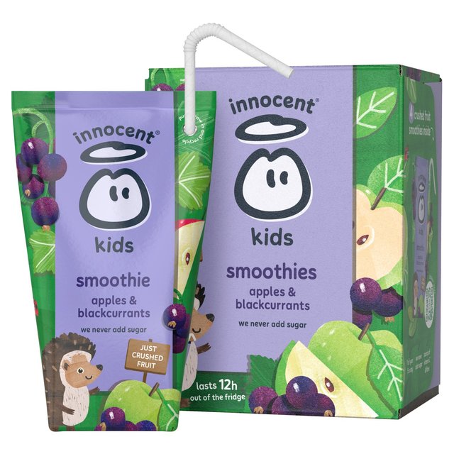 Innocent Kids Apples & Blackcurrants Smoothies   4 x 150ml GOODS M&S   