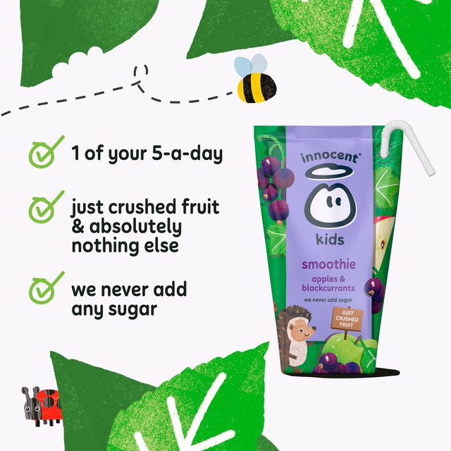 Innocent Kids Apples & Blackcurrants Smoothies   4 x 150ml GOODS M&S   