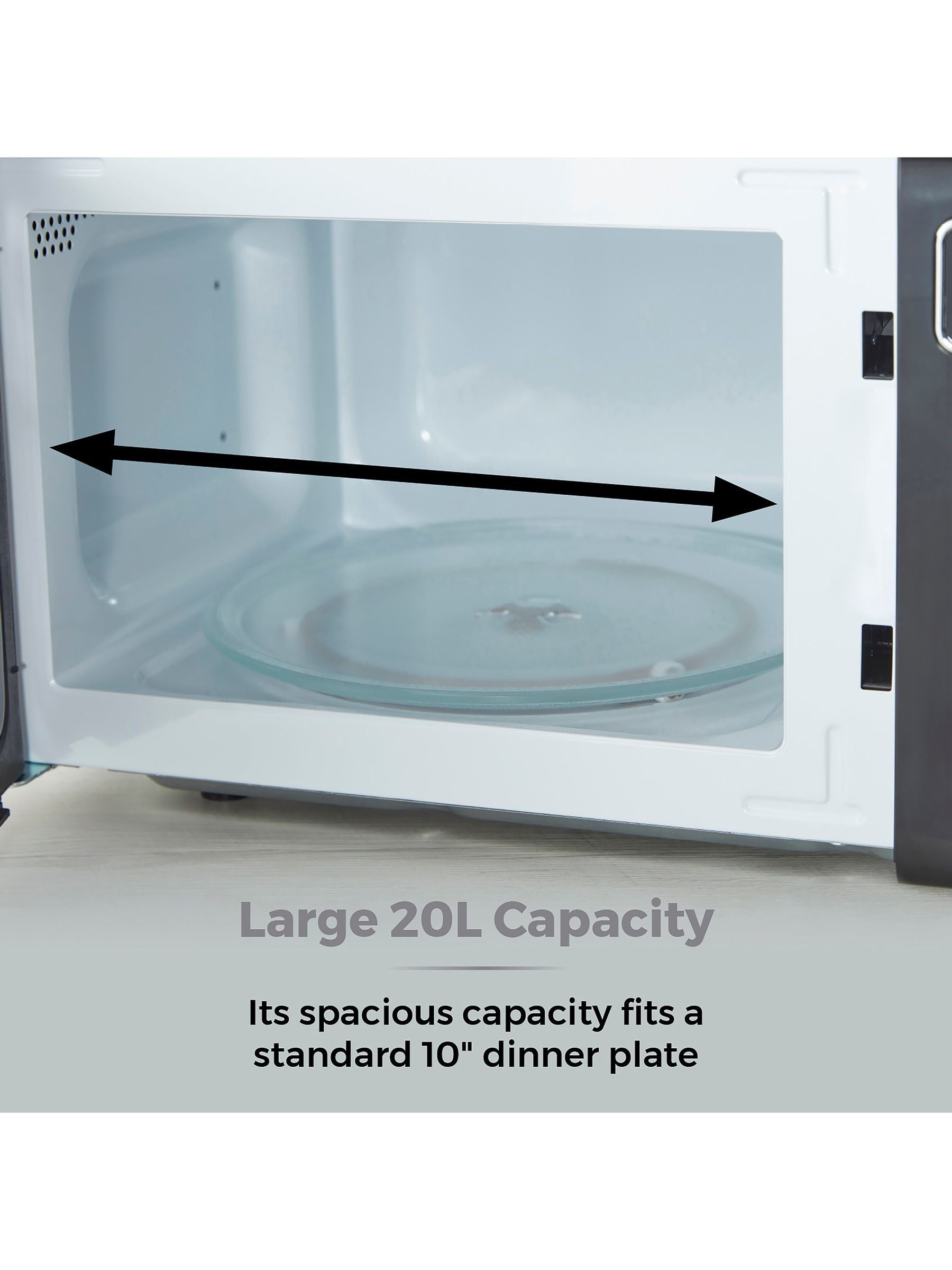 Tower Black 20L 800W Digital Microwave