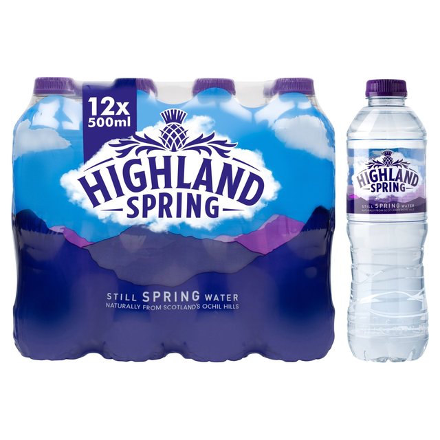 Highland Spring Still Water   12 x 500ml GOODS M&S   