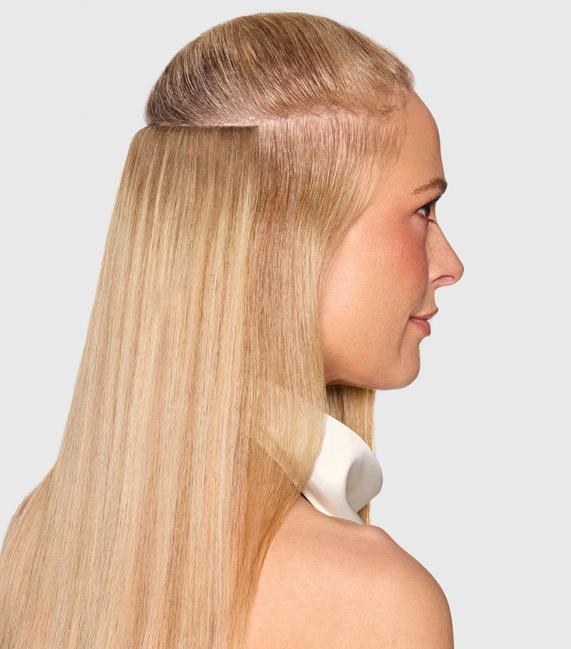 Beauty Works x Huda clip-in hair extensions with volumiser, 18 inch length - British product