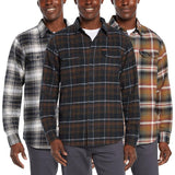 Orvis men's flannel shirt in blue, brown, grey, imported from the UK