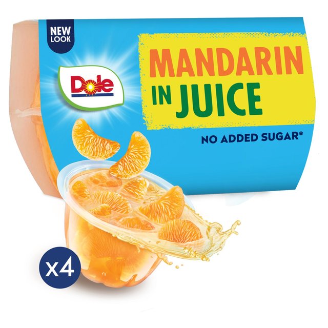 Dole Mandarins In Juice Fruit Pots Multipack   4 x 113g GOODS M&S   