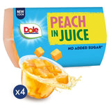 Dole Peaches In Juice Fruit Pots Multipack    4 x 113g GOODS M&S   