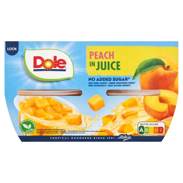 Dole Peaches In Juice Fruit Pots Multipack    4 x 113g GOODS M&S   