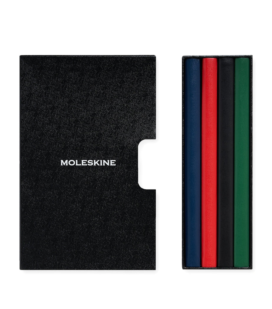Moleskine multicolour notebook bundle with four notebooks, imported from the UK