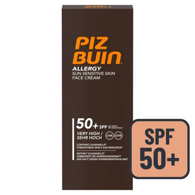 Piz Buin Allergy Sensitive SPF 50 Face Sun Cream   50ml GOODS M&S   