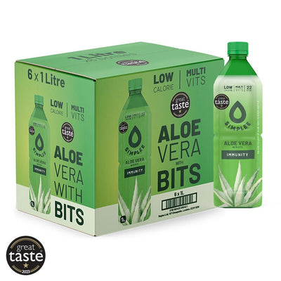 Costco UK Simplee Aloe Aloe Vera Drink with Bits 6 x 1L- Buy online at McGrocer