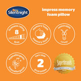 Silentnight Impress Firm Memory Foam Pillow 48x74 cm - British product