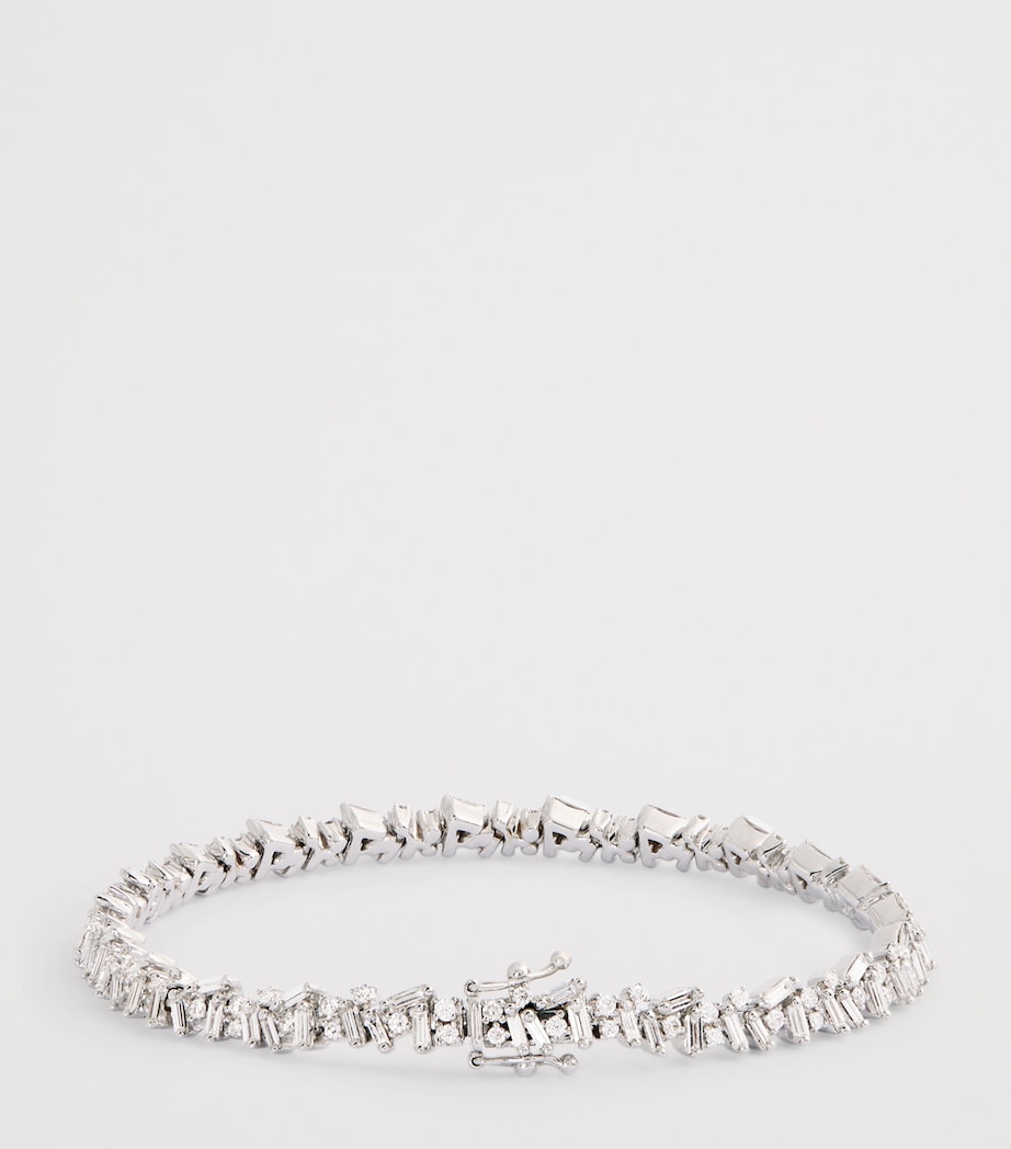 Suzanne Kalan white gold and diamond tennis bracelet - British product