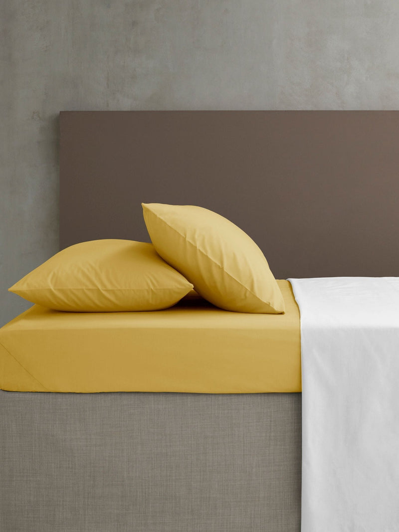 Catherine Lansfield yellow percale fitted sheet - British product