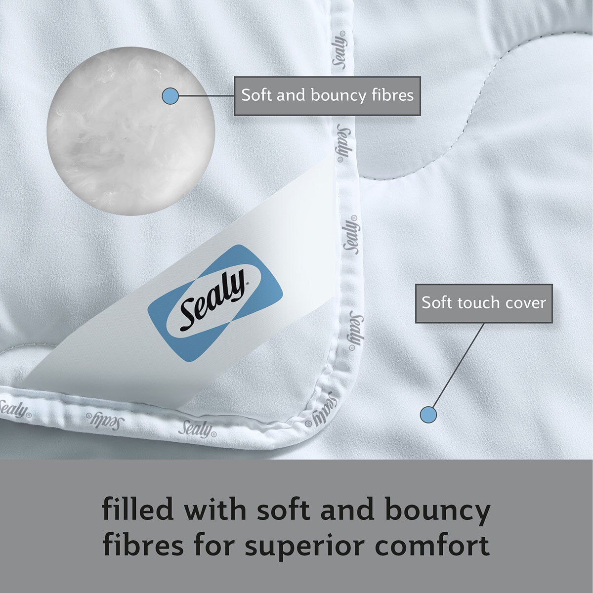 Sealy 10.5 Tog duvet in 4 sizes - British product