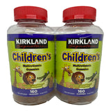 Kirkland Signature children's multi-vitamin gummies orange flavour 2 x 160 count, UK version