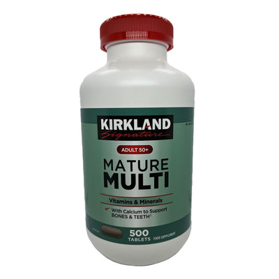 Kirkland Signature Mature Multi Vitamins 50+ Multivitamin Supplement 500 Count
