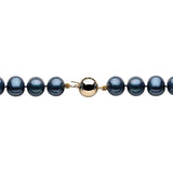 Costco black pearl necklace 7.5-8mm 18ct gold (British brand)