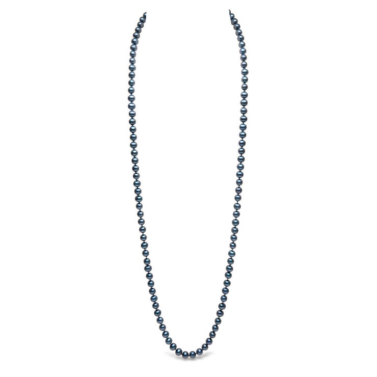 Costco black pearl necklace 7.5-8mm 18ct gold (British brand)